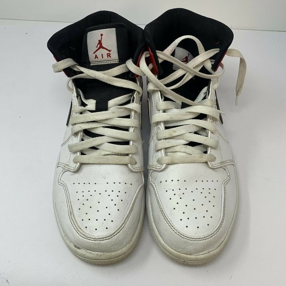 Nike Air Jordan 1 Mid White/Black/Gym Red - Picture 11 of 12